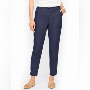 NWT Talbots Slim Cargo Pants In Navy‎ Size 10